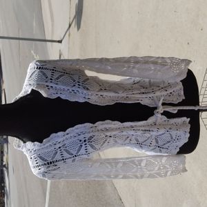 White House Black Market small crocheted sweater